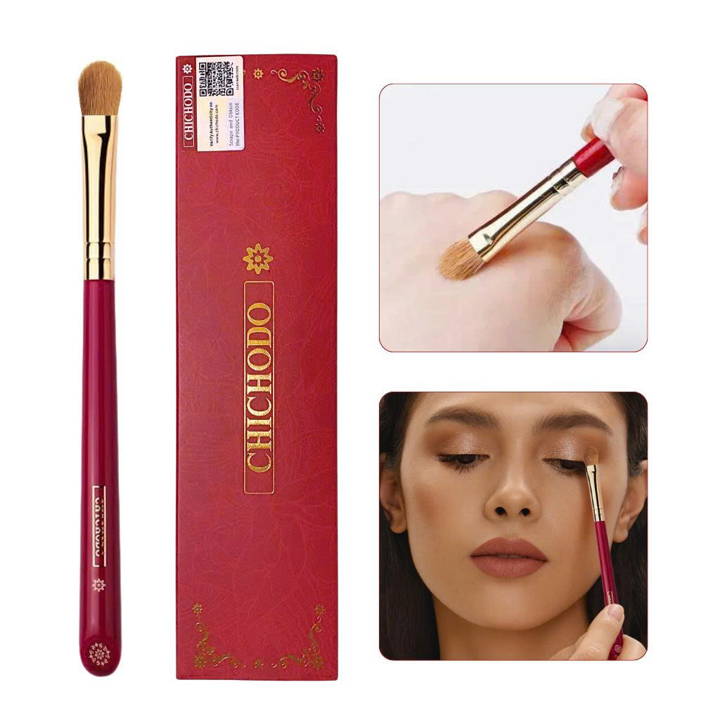 Cọ Tán Mắt Chichodo Eye Shadow Brush C113 – Lông Mềm Tự Nhiên, Tán Bầu Mắt & Nhũ Chuẩn Mịn